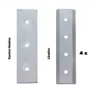 Kit 4 Lâminas c/Contra Lâmina p/Biotriturador Donker´s BT42S/BT42RS  - Kit 4 Lâminas c/Contra Lâmina p/Biotriturador Donker´s BT42S/BT42RS 